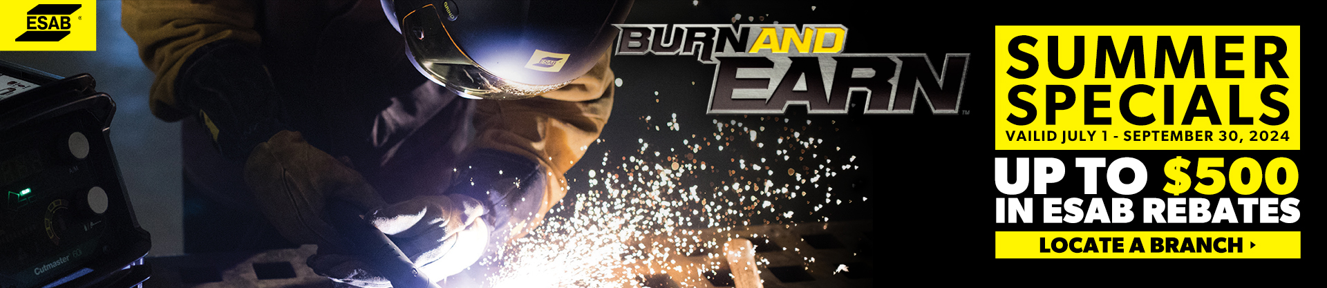 ESAB Burn and Earn Summer Promotion